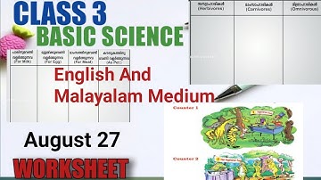 Class 3 Basic Science Worksheet August 27/Itsvicters Worksheet/ Teaching Corner By Safna