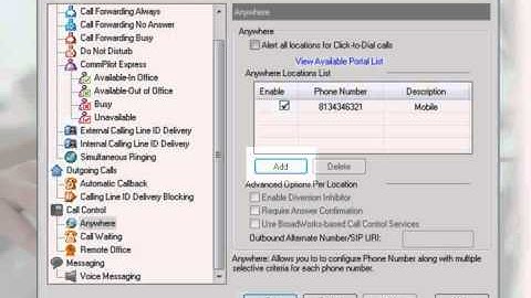 BroadSoft Anywhere -- Toolbar Configuration