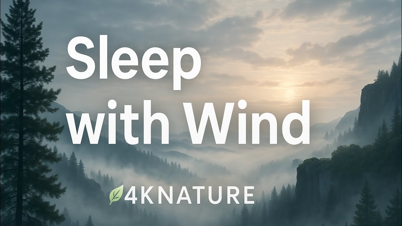 Relaxing Mountain Wind Sounds for Sleep | Foggy Nature Ambience in 4K ...