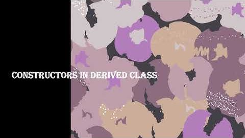 Constructors in Derived Class in C++ |Lecture #26