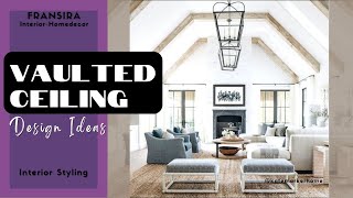 LIVING ROOM With VAULTED CEILING  - Cathedral Ceiling LIVING room design ideas