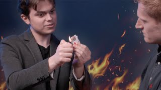 Magician Uses FIRE to Restore a Torn Card