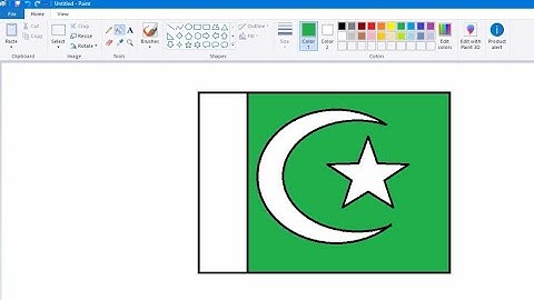 how to draw pakistan flag in paint | very easy