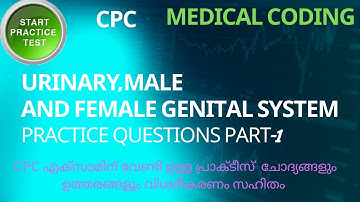 GENITOURINARY SYSTEM PRACTICE QUESTIONS PART-1//MEDICAL CODING//CPT