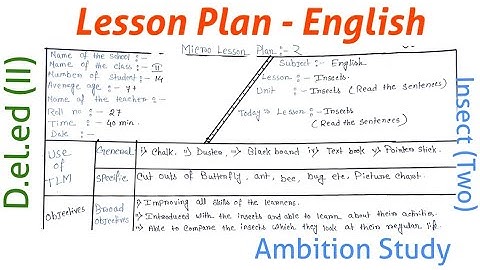 753. Macro Lesson Plan English for D.el.ed students Class two. English Macro Lesson Plan class two