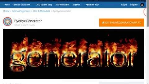 how to remove the joomla meta tag generator
