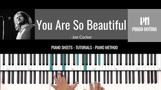 You Are So Beautiful - Joe Cocker (Sheet Music - Piano Solo - Piano Cover - Tutorial)