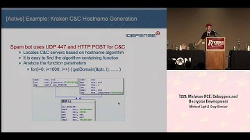 DEF CON 16 - Michael Ligh & Greg Sinclair: Malware RCE: Debuggers and Decryptor Development