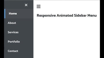 Responsive Animated Sidebar Menu - Start To Finish with HTML, CSS & JavaScript