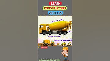 What is a Concrete Mixer? #preschoollearning #truck #kids #learn #kidsvideo #preschool #kidslearning