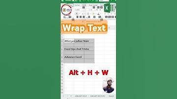 Wrap Text in Excel With Keyboard Shortcuts Keys II How to Use Wrap Text in Excel #excel #exceltricks