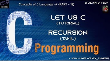 TECHNICAL || C Programming  (Recursion - Tamil)