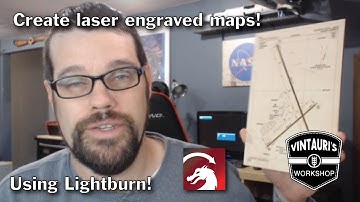 Engraving a map using Lightburn on a Co2 laser from eBay