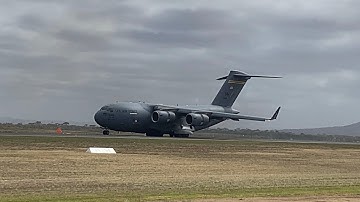 C-17 Globemaster INSANE short landing and Reverse thrust taxi! | Avalon International Airshow 2025✈️