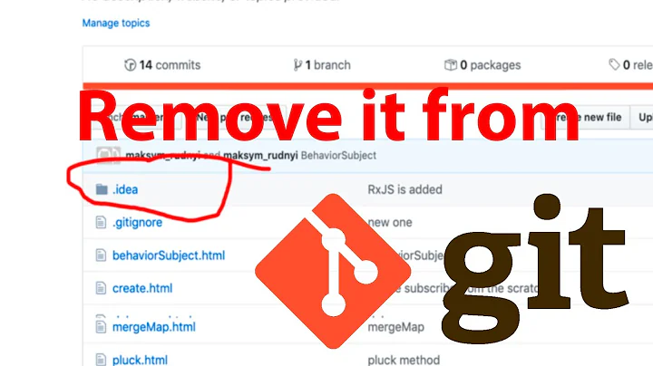 How to remove the . idea folder from git