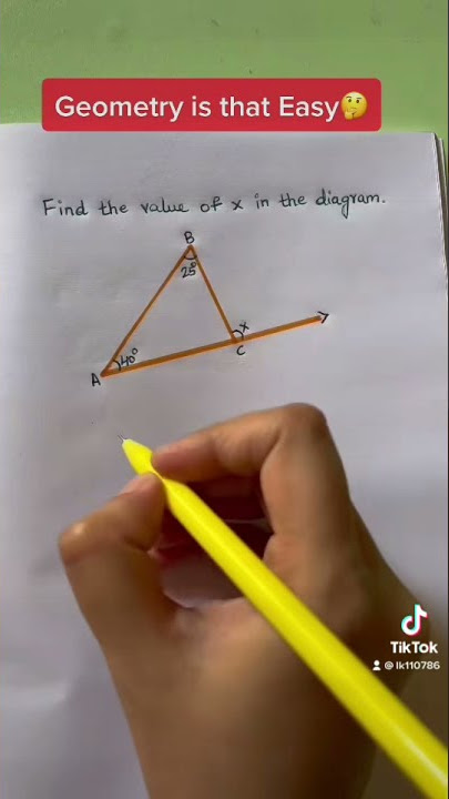 Geometry | Find the angle #math #tutor #mathtrick #learning #geometry #angles #x