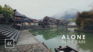 【4K Walk】Historic Canal in the Rain • ASMR: raindrops, birds chirping, gravel crunching