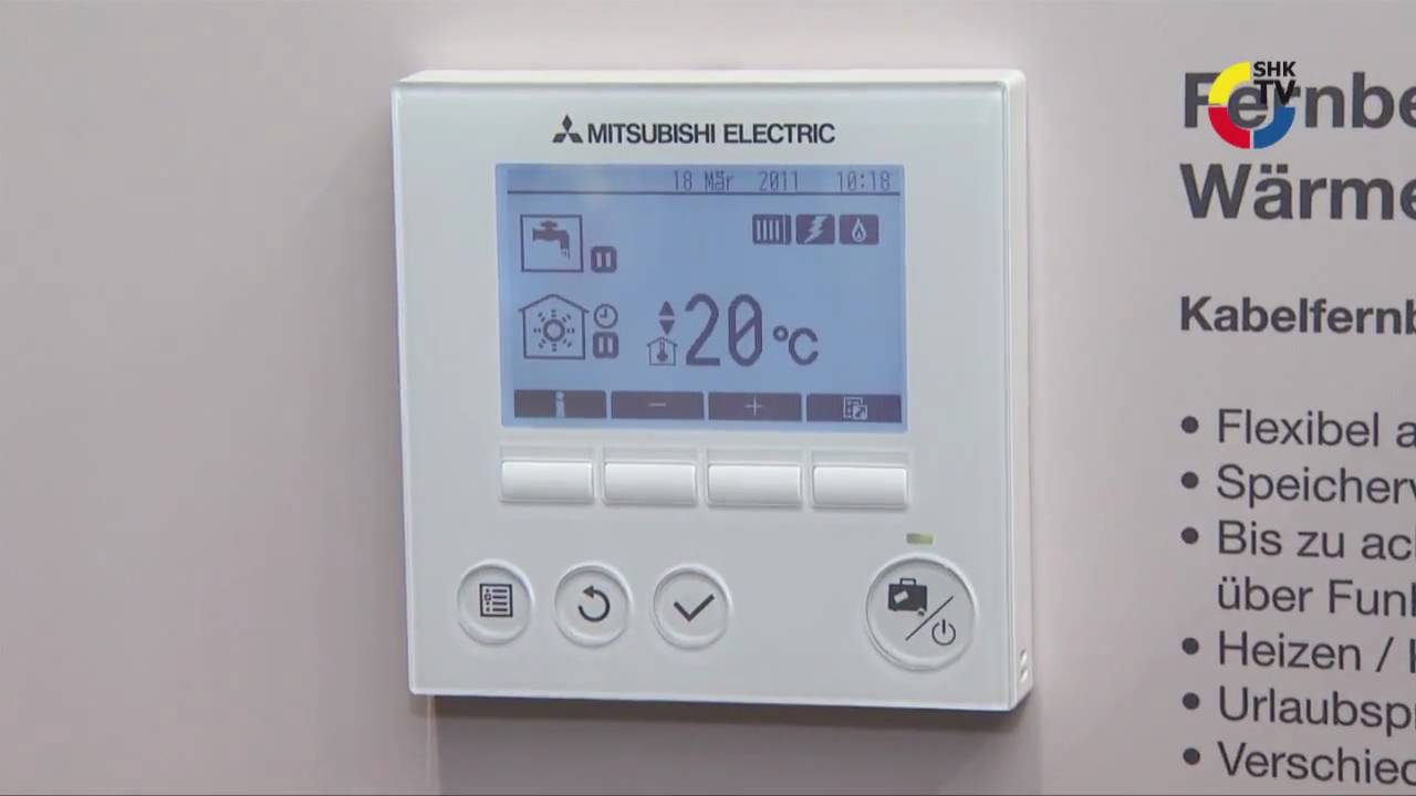 Mitsubishi Electric: Wärmepumpen-Regelung PAC-IF041 - YouTube