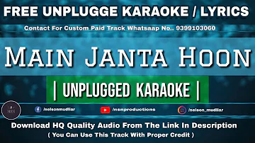 Main Janta Hoon - The Body | Free Unplugged Karaoke Lyrics | Jubin Nautiyal | Emraan Hashmi