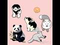 Cute Animal Drawing Compilation 🐶🐱🐼 | Easy Digital Art Speed Drawing