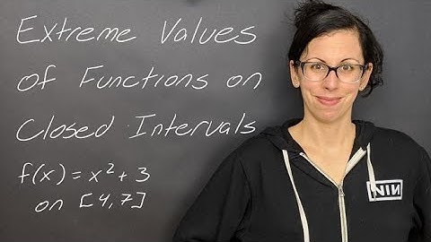 Lesson: Extreme Values on Closed Interals