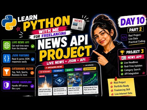 Learn Python With Me for Freelancing 💻 | Day 10 News API Project