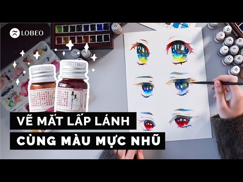 Video [Tutorial] Vẽ mắt anime cùng Màu Mực Nhũ | Draw Anime... - youtube