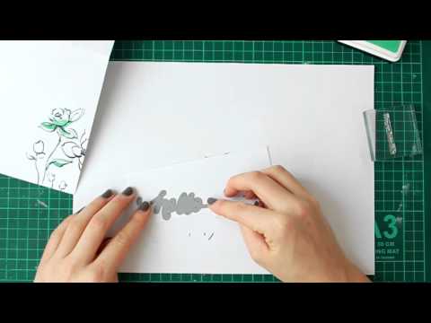 Быстрая Открытка на любой случай жизни (Tutorial: CAS-Card using Altenew Goldern Garden Stamp Set)