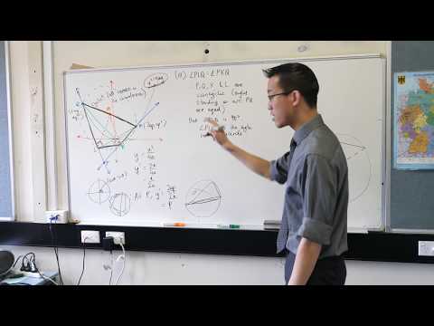 Parametrics Exam Question (2 of 2: Circle geometry proof)
