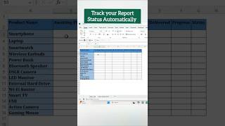 Track Report Status Automatically in Microsoft Excel #excel #microsoftexcel