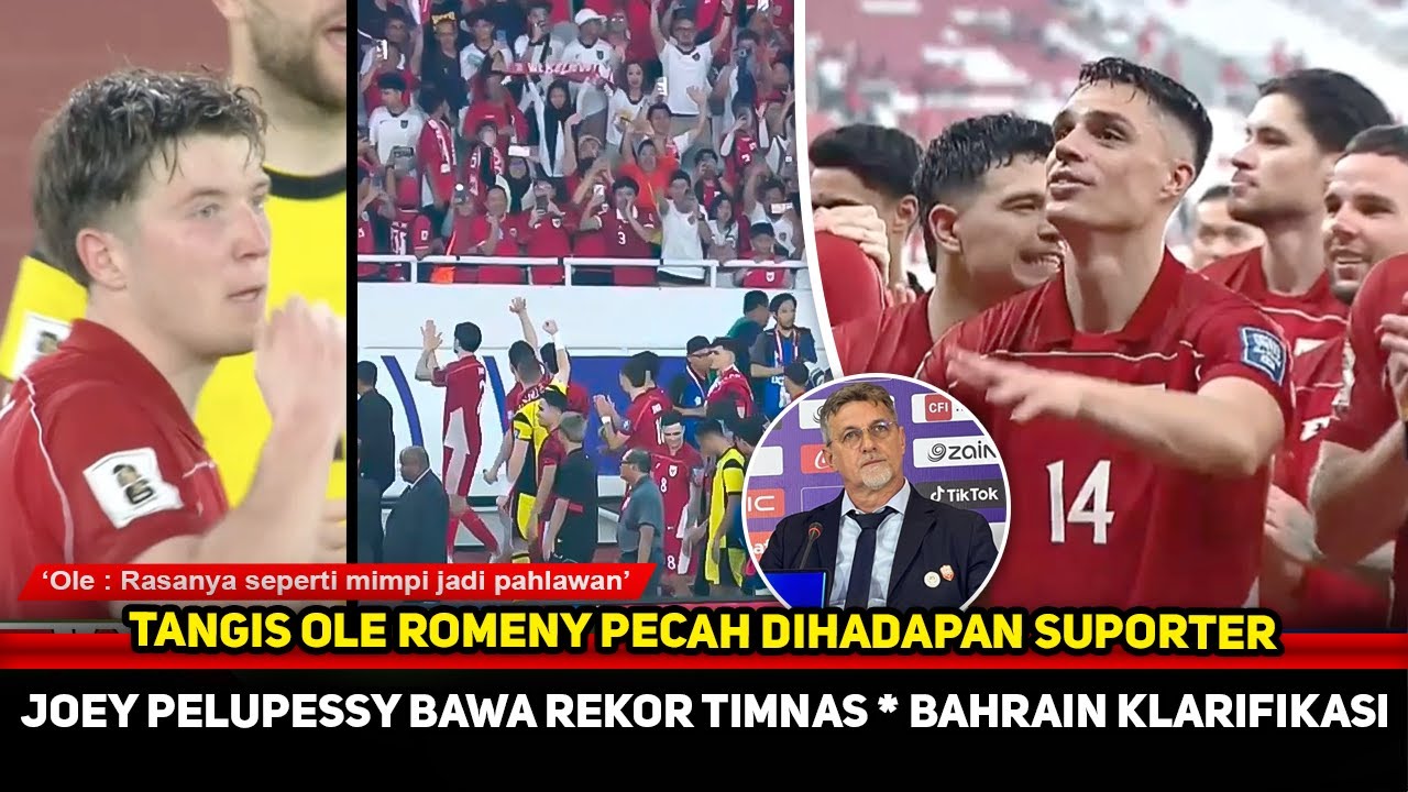 ⁣PAHLAWAN TIMNAS MENANGIS HARU! Ole buat Suporter Garuda begini~Bahrain menyesal remehkan Indo