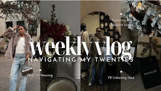 VLOG: Lets Unbox New PR Packages, Shop with Me in ATL & Explore, What Im Wearing, My New Rug