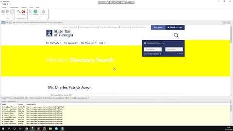How to scrape Lawyer Contact details from GA BAR website using Webharvy