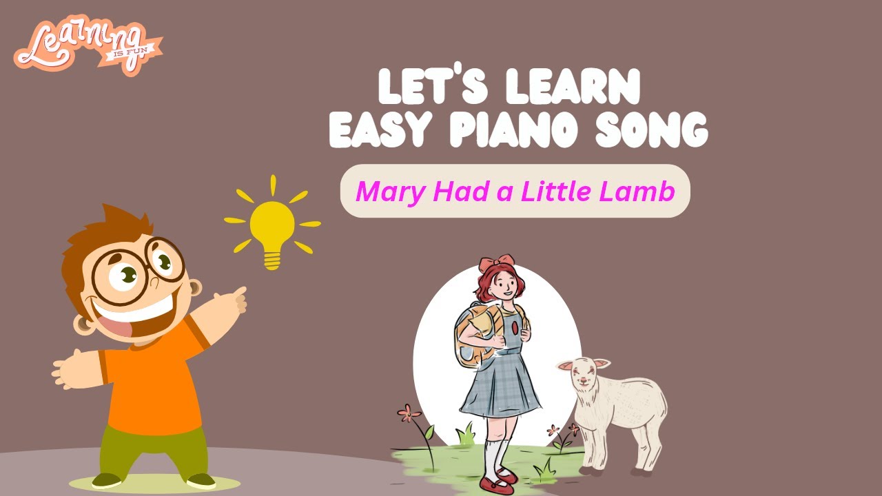 Homeschool Music Lessons 10 Piano learning, music staff, song "Mary