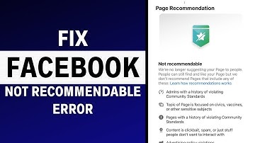 How to Fix Not Recommendable Facebook Page Error (SOLUTION)