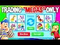 Trading *MEGA NEON* Pets ONLY CHALLENGE (RICH TRADE PROOFS) !! *RAREST PETS* In Adopt Me Roblox