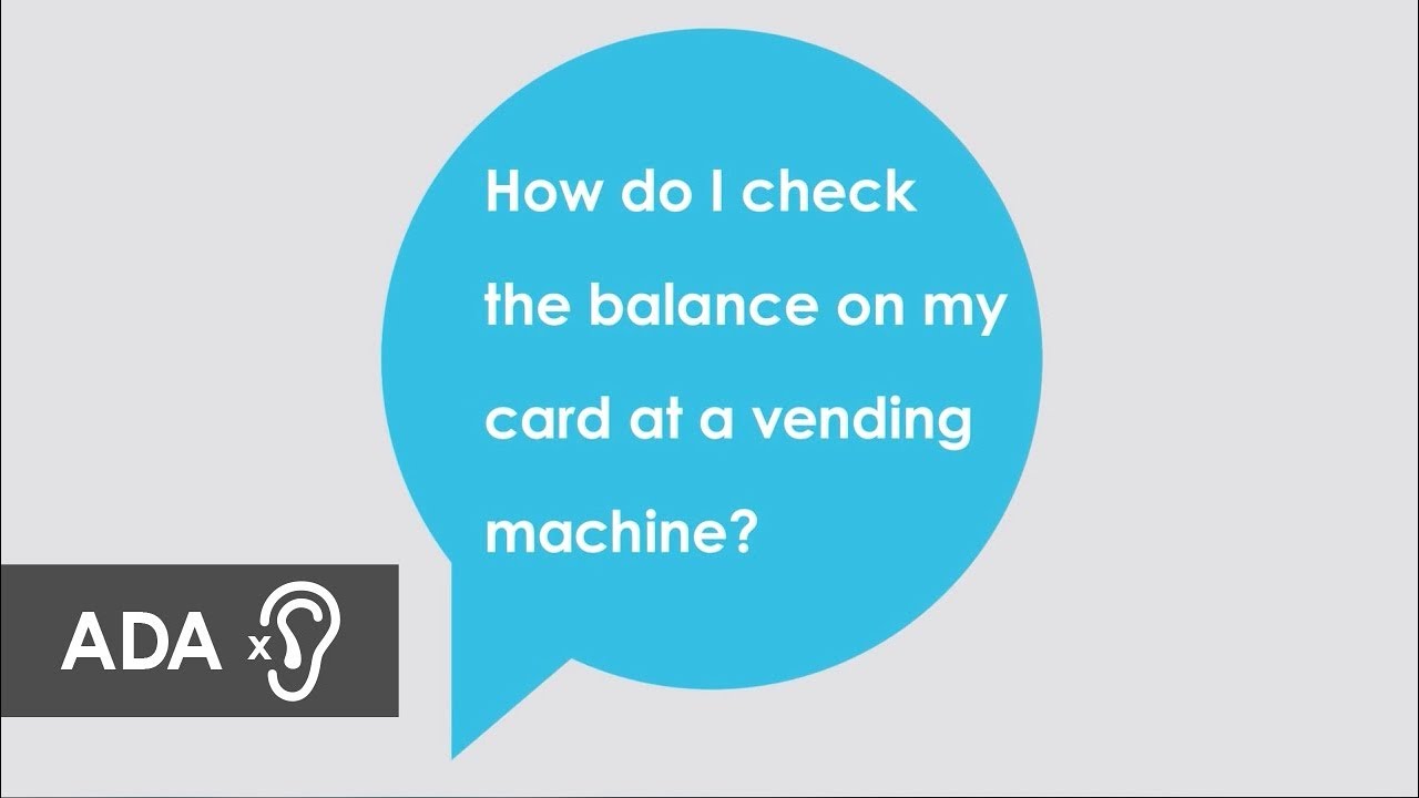 How do I check the balance on my Card at a vending machine? (with Audio Descriptions) - YouTube