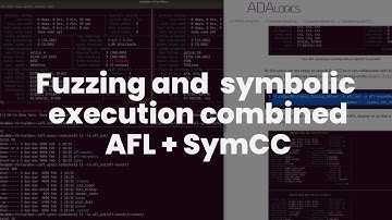 Fuzzing combined with symbolic execution: a demonstration on SymCC and AFL.