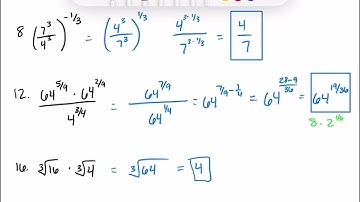 Algebra 2 6.2 Apply Properties of Rational Exponents