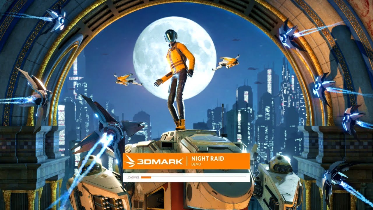 [例のグラボ] Night Raid - 3DMark - 外部録画 [RX580化後] - YouTube