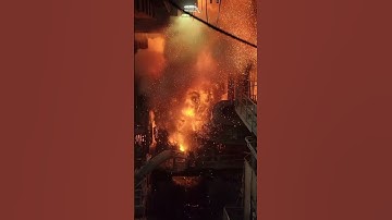 Watch as an electric arc furnace is loaded with scrap #factory #steel #parati #amazing #viral