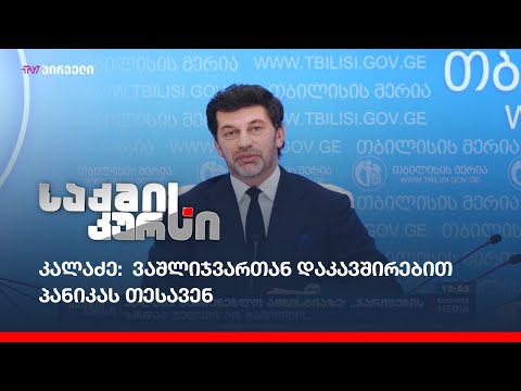 კალაძე: ვაშლიჯვართან დაკავშირებით პანიკას თესავენ