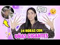 24 HORAS CON UÑAS GIGANTES 😰¿COMO FUI AL BAÑO? | Claudipia