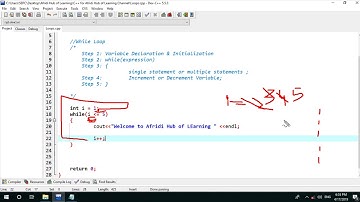 C++ Tutorial From Basic to Advance.31 - While Loop Part1 in Pashto (Afridi)