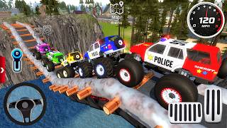 Police Monster Truck Stunt Impossible Driving - Offroad Car Racing Simulator 3D - Android Gameplay screenshot 1