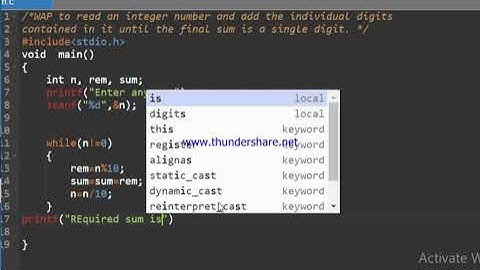 WAP to  add the individual digits contained in it until the final sum is a single digit| C program