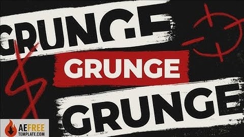 Grunge Marker Intro Logo 53721111 - Drive Link | Free After Effects Template