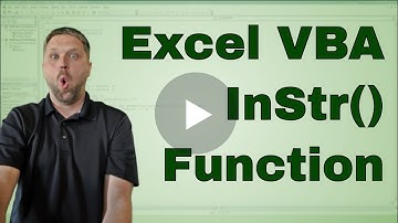 Excel VBA (Macro) Instr Function