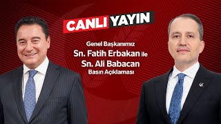 📡 Genel Başkanımız Sn. Dr. Fatih Erbakan ile Sn. Ali Babacan basın açıklamasında bulunuyor.