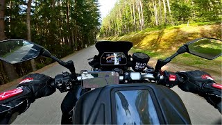 Yamaha MT10 is hard to be tamed  Fast run through the forest